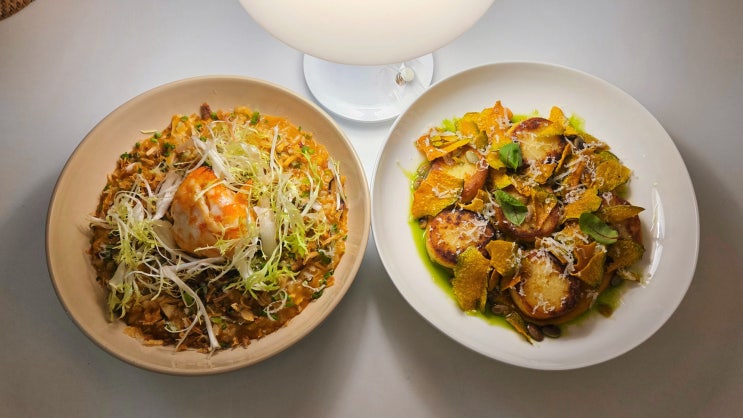  여의도 브런치 맛집 콜키지프리 시즈널리티 제철 호박뇨끼, 비스큐리조또