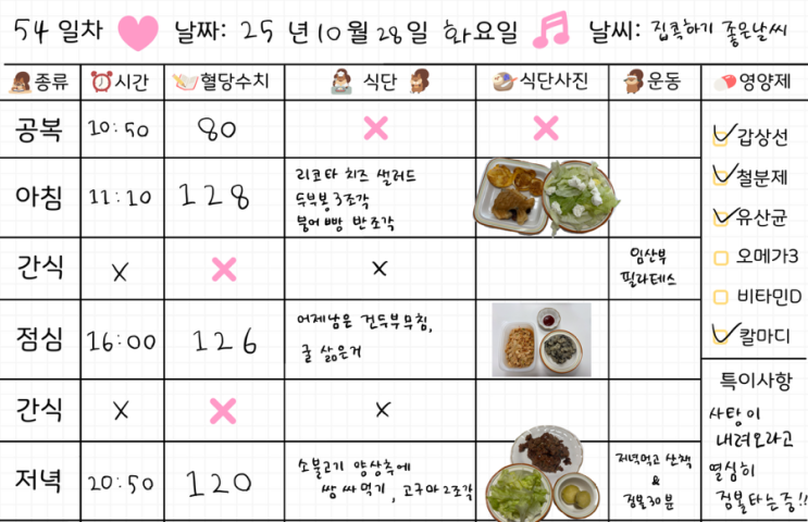  임신 36주차 | 임당식단 54일차 & 혈당체크 | 소불고기, 굴, 건두부무침, 두부봉, 아몬드빼빼로