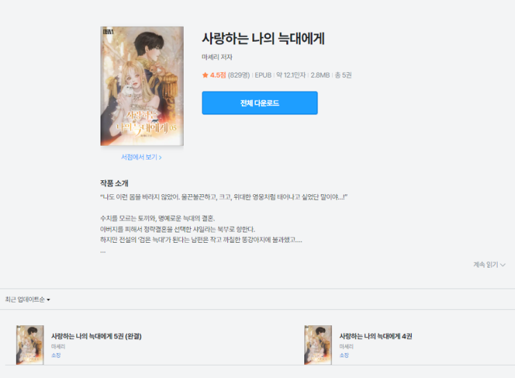  사랑하는 나의 늑대에게 | 웹툰까지 나온 정략결혼 로판, 솔직 후기