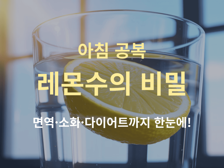  아침 공복 레몬수의 비밀 — 면역·소화·다이어트까지 한눈에!