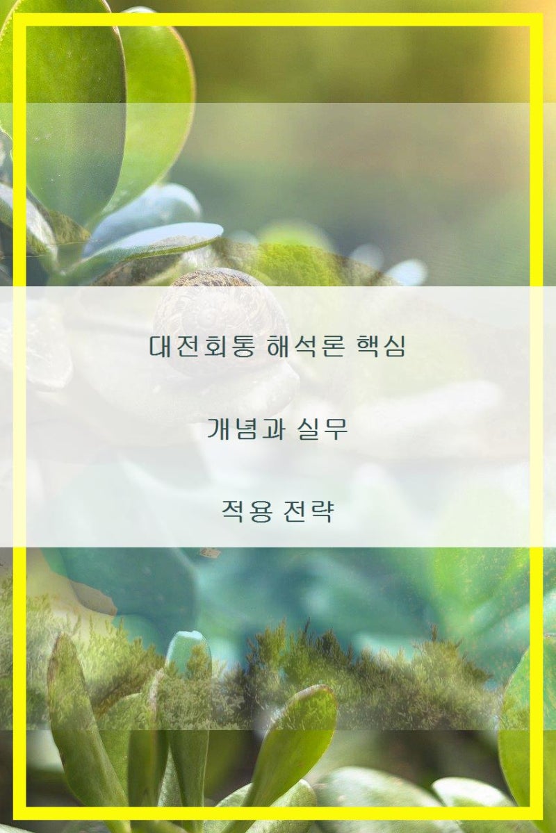 대전회통 해석론 핵심 개념과 실무 적용 전략