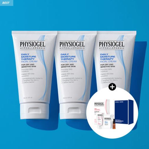 “피지오겔 DMT 페이셜 수분장벽크림 75 ml×3 + 수분장벽 리셋키트 증정 – 고보습 & 저자극 완벽 루틴”
