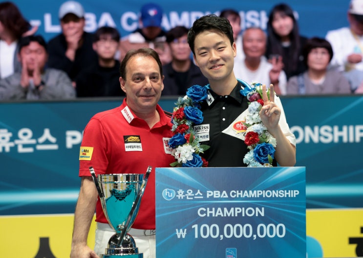  18세 당구 천재 김영원 스페인 전설 산체스 꺾고 PBA 우승