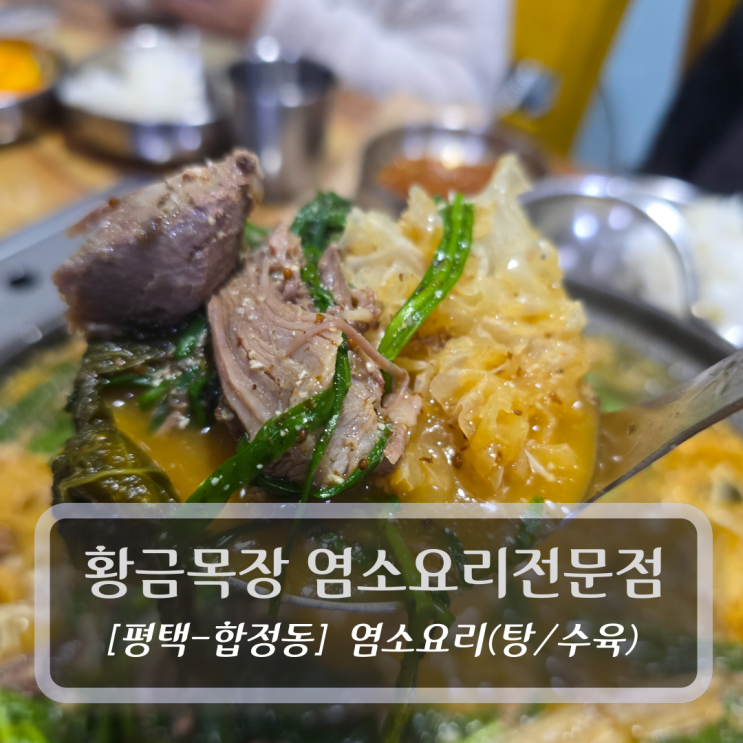  평택염소탕 맛집 :: 황금목장 염소요리 전문점 - 염소전골 후기