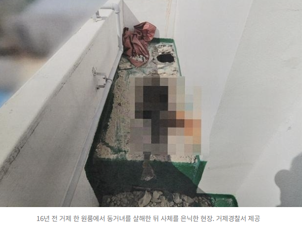  거제 ‘시멘트 암매장 살인’ 16년 만에 발각… 50대 남성, 징역 16년 6개월 확정 ️