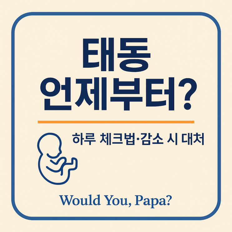  태동 언제부터? 하루 체크법·감소 시 대처