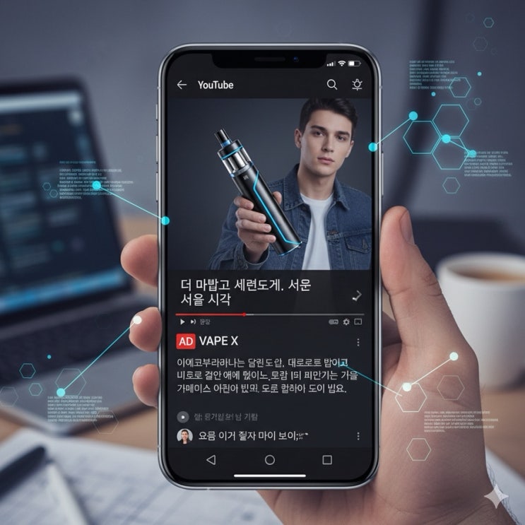  전자담배, 정말 일반담배보다 안전할까?" 유튜브에 쏟아지는 광고 속 진실