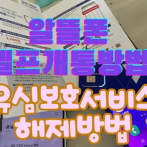 SK세븐모바일 알뜰폰 셀프개통방법 단말기변경 유심변경 방법 유심보호서비스 해제방법