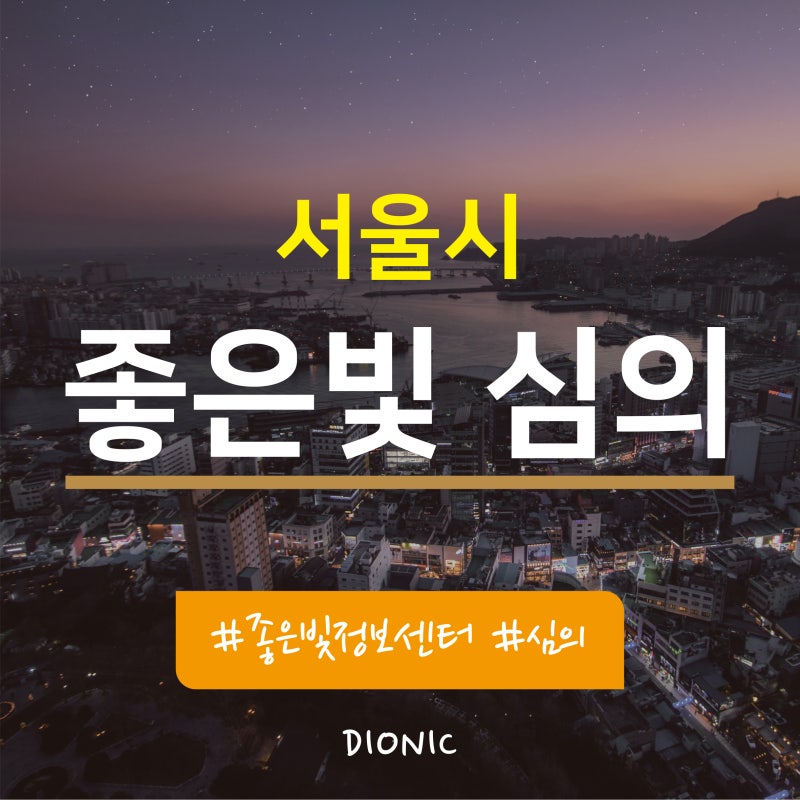 [디오닉] 서울시 좋은빛 심의