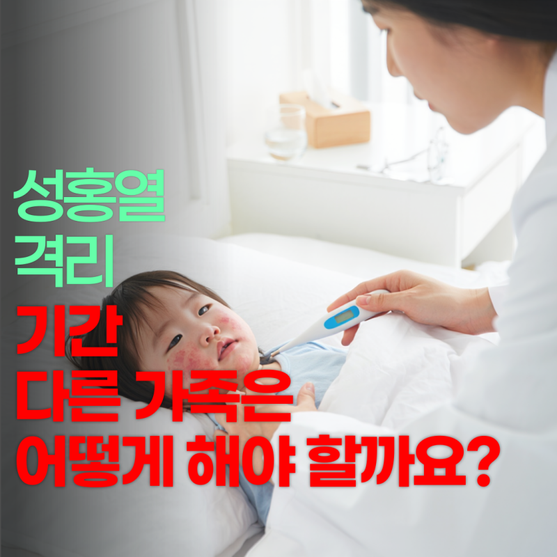 성홍열 격리 기간 다른 가족은 어떻게 해야 할까요?
