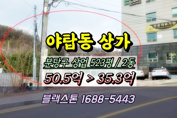  분당구 야탑동상가 경매 토지 500평 개발가치 높은 입지