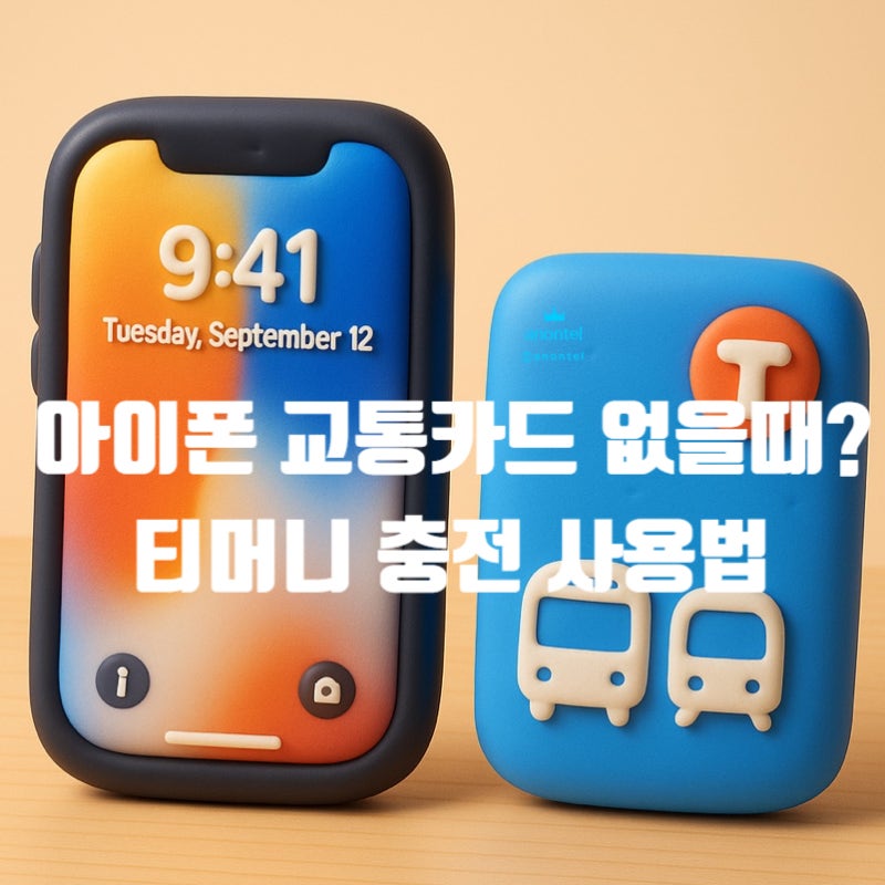 아이폰 교통카드 없을때 어떻게?티머니 충전 사용법