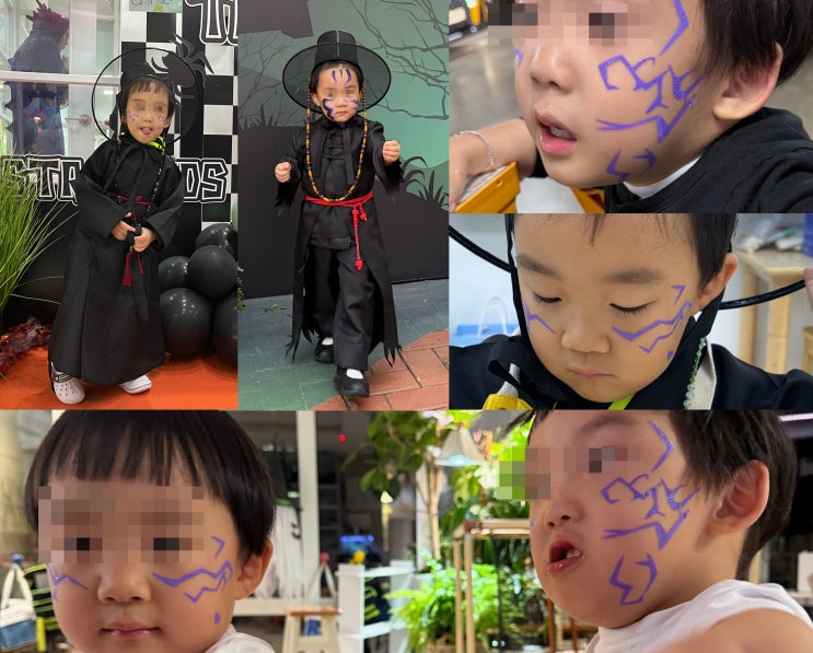 (5세쌍둥이) 할로윈 케데헌 의상부터 악귀문양까지