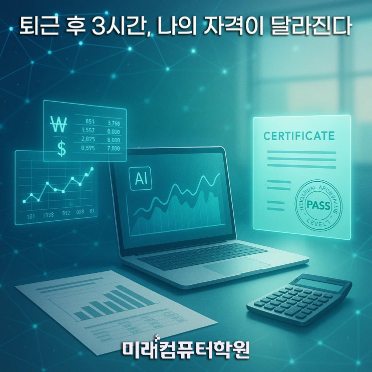  [부산국비지원] 퇴근 후 3시간! 전산회계 1급 자격증 야간과정으로 단기합격-부산회계학원