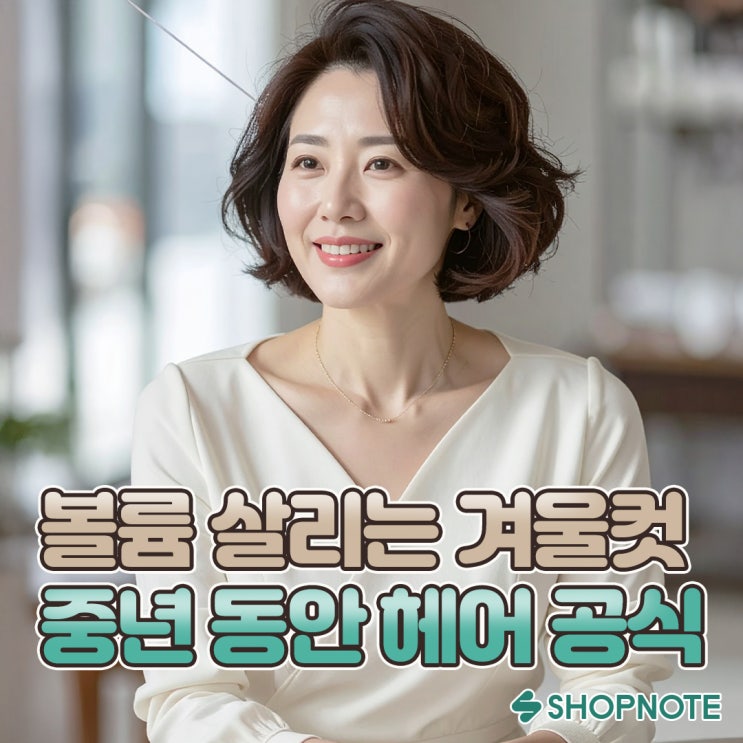  볼륨 살리고 얼굴선 정리하는 50대 여성 겨울 헤어 트렌드