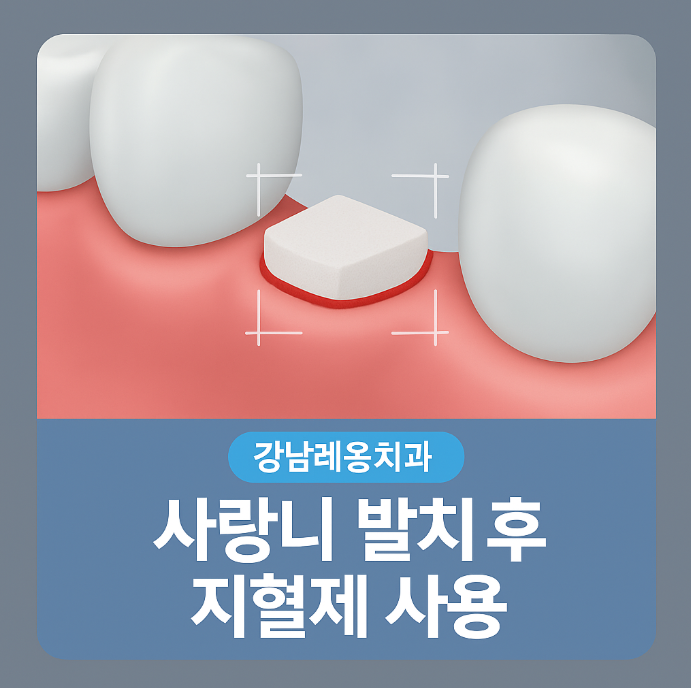 사랑니 발치 후, 지혈제 빠진 걸까? / 강남레옹치과와 함께 알아보는 사랑니 지혈제 사용 꿀....