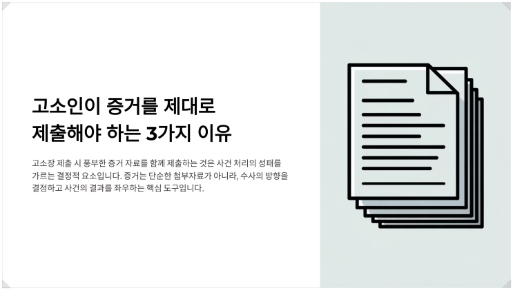  인천검단변호사 정동욱 변호사, "주장을 '증명'으로 바꾸는 증거자료 준비의 모든 것"… 고소장 잘 쓰는 법 (3편)
