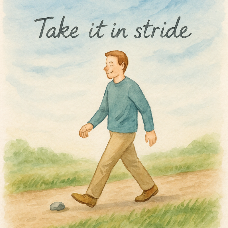 [원어민이 웃는 진짜 영어표현] 36. Take it in stride — 왜 ‘담담히 받아들이다’는 뜻이 되었을....