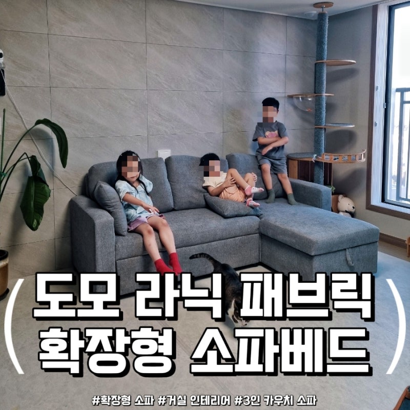 도모 라닉 패브릭 소파 추천! 소파+침대+수납까지 다되는 만능 소파베드 실사용 후기