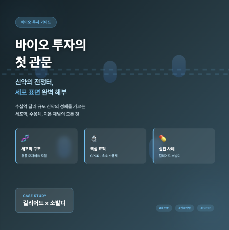  [제약·바이오 이해하기] 01. 세포의 표면 이해하기 (길리어드와 소발디)