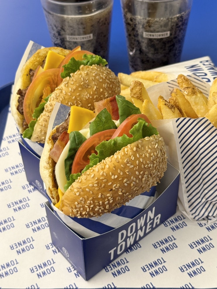  광주 상무지구 맛집 햄버거 다운타우너 버거 메뉴 트러플 생바질 추천