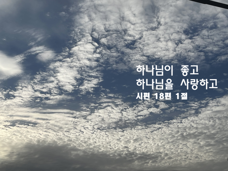  하나님이 좋고 하나님을 사랑하고 시편 18편 1절