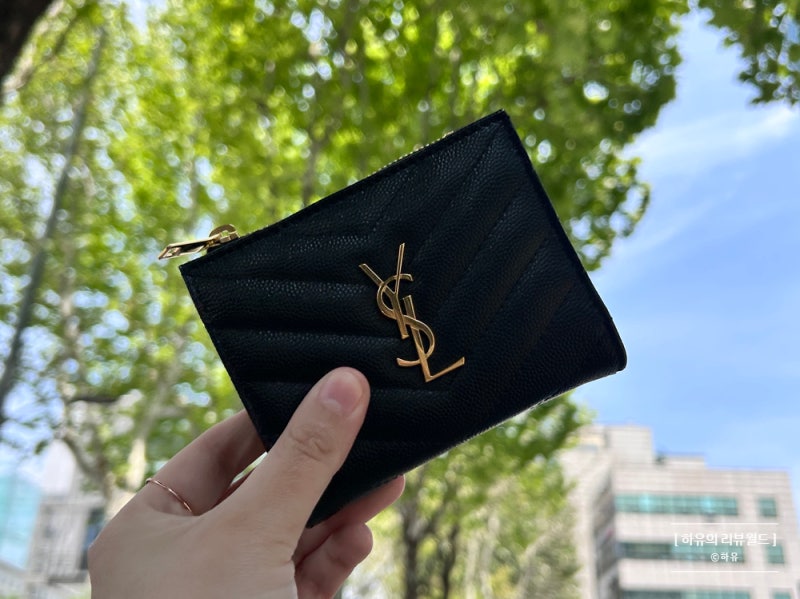 생로랑 YSL 모노그램 지퍼 2단 반지갑 575879BOW011000 금장 후기 | 구찌 홀스빗 1955 카드지갑과 비....