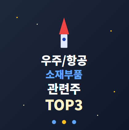  우주/항공소재부품 관련주 · 대장주 TOP3 : 스페이스 광개토 프로젝트 투자 수혜 기회 