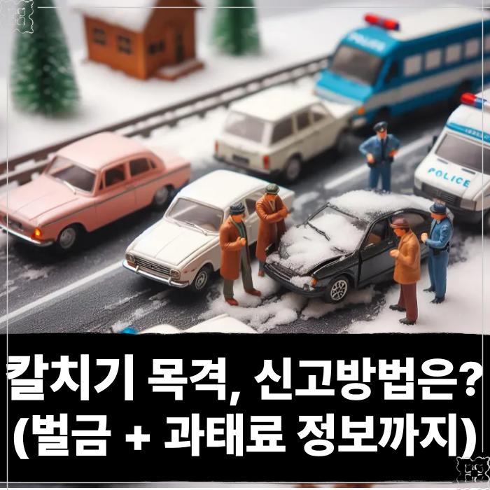  칼치기 목격했다면 신고방법은? (벌금 + 과태료 정보까지)