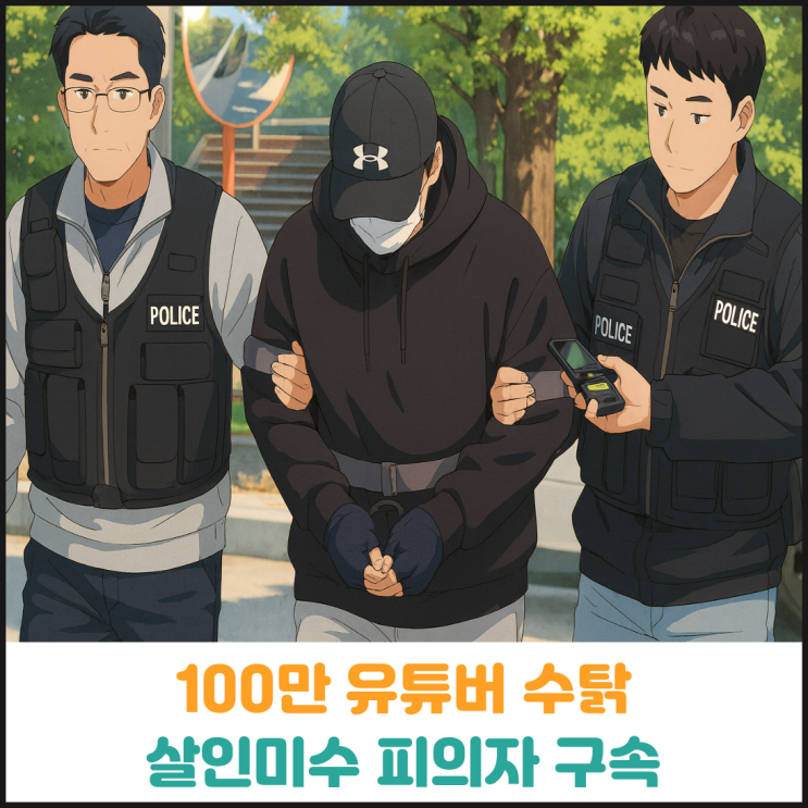  100만 유튜버 수탉 살인미수 피의자 구속
