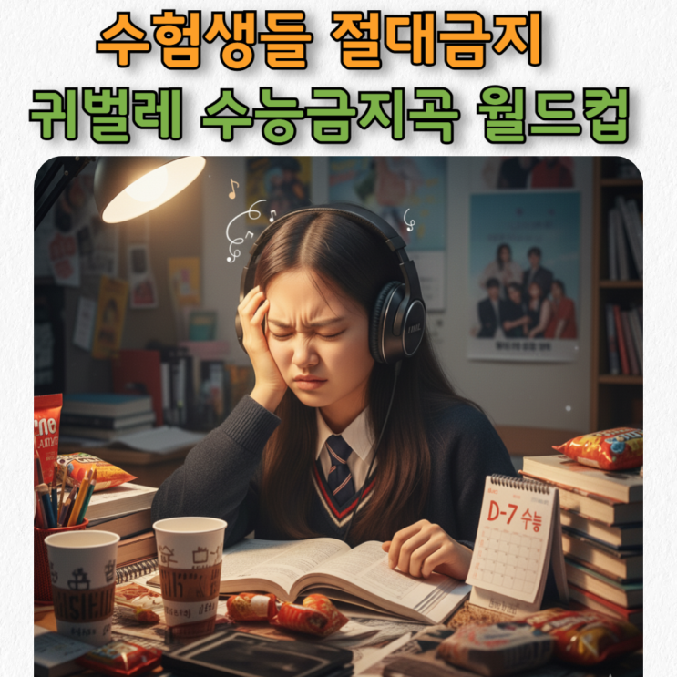  “집중력 순삭 주의” 2025 수능금지곡 월드컵 귀벌레 목록 공개