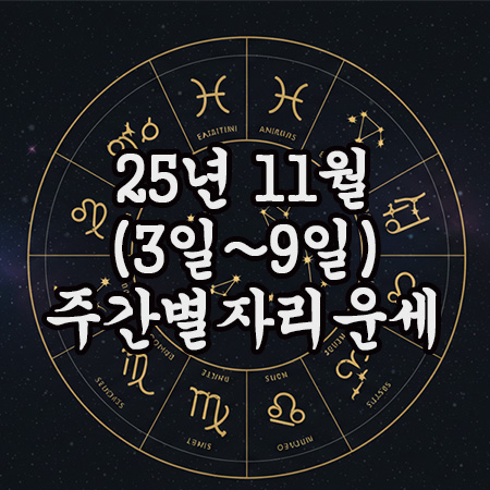  2025년 11월 별자리운세 (3일~9일) 사자자리,처녀자리,천칭자리,전갈자리 주간 운세