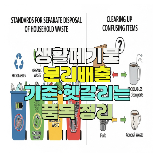  생활폐기물 분리배출 기준·헷갈리는 품목 정리
