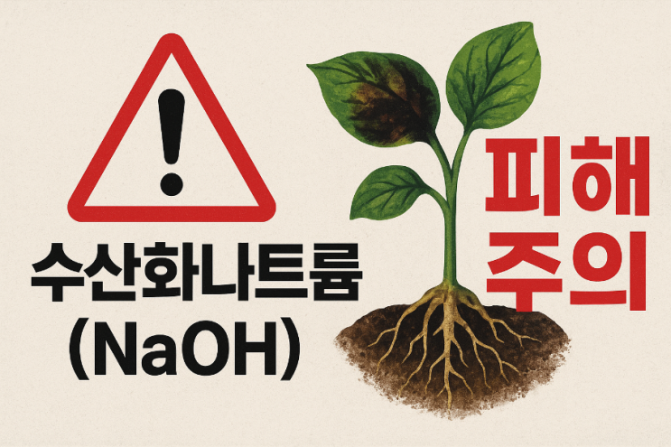   수산화나트륨(가성소다) 농작물 사용 시 피해 사례 및 위험성 강알칼리성 물질인 수산화나트륨(NaOH, 가성소다)