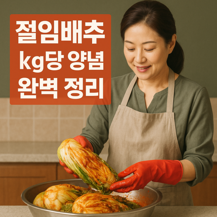  절임배추 kg당 양념 비율 완벽 정리｜포기 수에 맞춰 김장 양념 준비하는 법