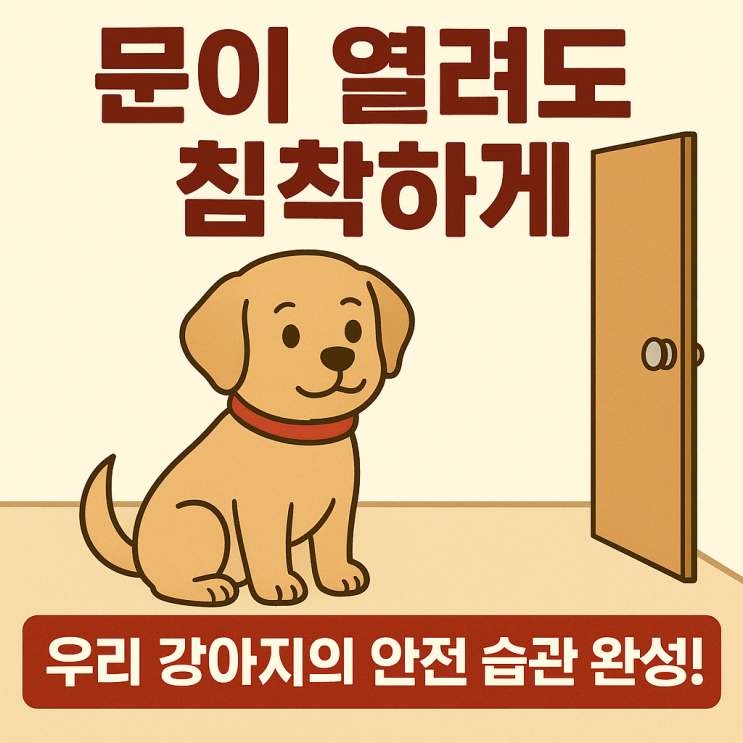   강아지 문 열림 기다리기 훈련 | 뛰쳐나가지 않고 차분히 기다리는 예절 만들기!