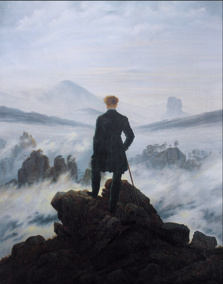  카스파르 다비드 프리드리히 《안개 바다 위의 방랑자 (Wanderer above the Sea of Fog, 1818)》