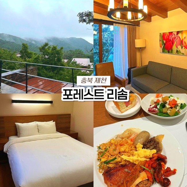  충북 제천 숙소, 포레스트 리솜 S25 30 빌라형 마운틴뷰 조식 가격 어메니티 편의점 산책로 솔직후기