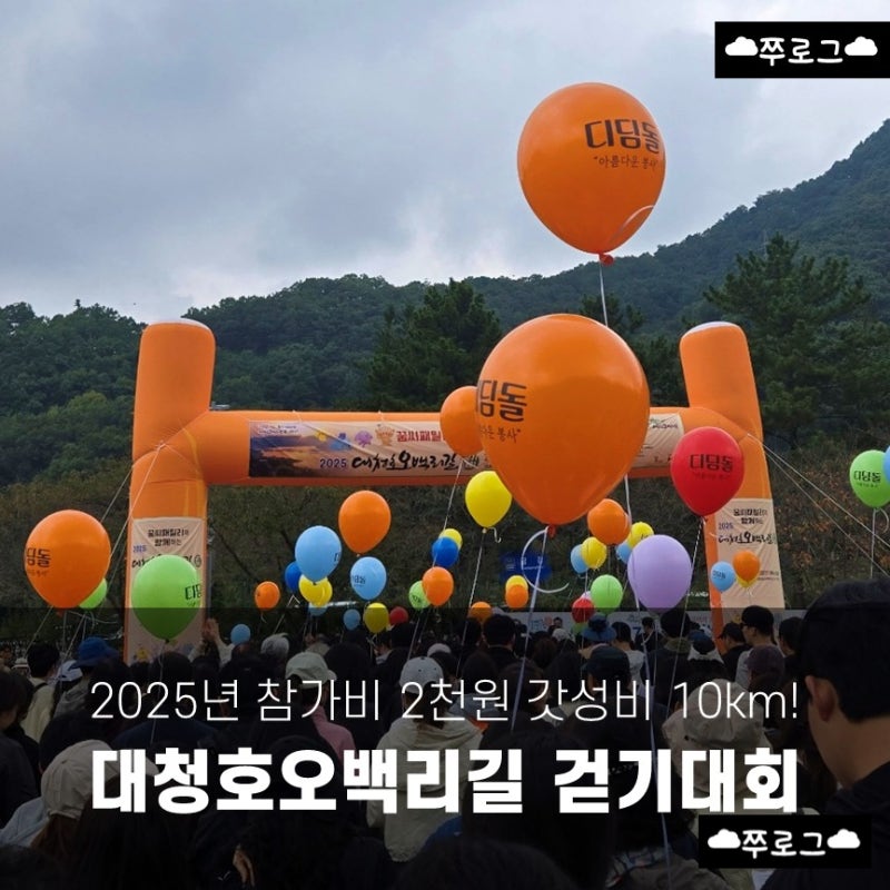 참가비 2천원?! 2025 대청호 오백리길 걷기대회 10키로 후기