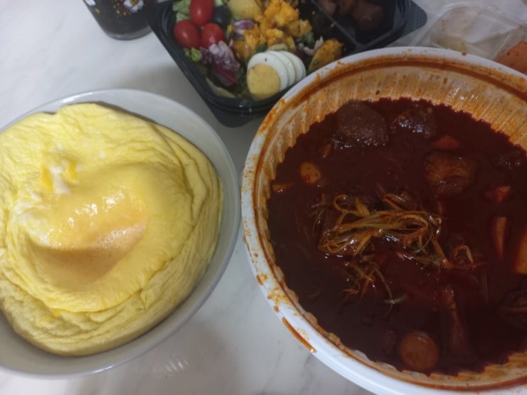  용인 수지 배달 맛집 매운갈비찜 릴리레스토 수지구청 후기 / 엽떡 계란찜 레시피