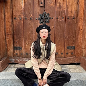 마리떼프랑소와저버 패딩 조끼, 코듀로이 팬츠, 클로그, 니트 겨울 여자 코디❤️