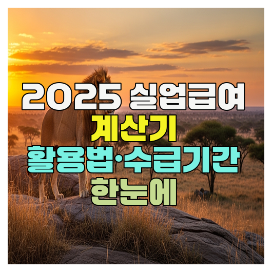  2025 실업급여 계산기 활용법·수급기간 한눈에