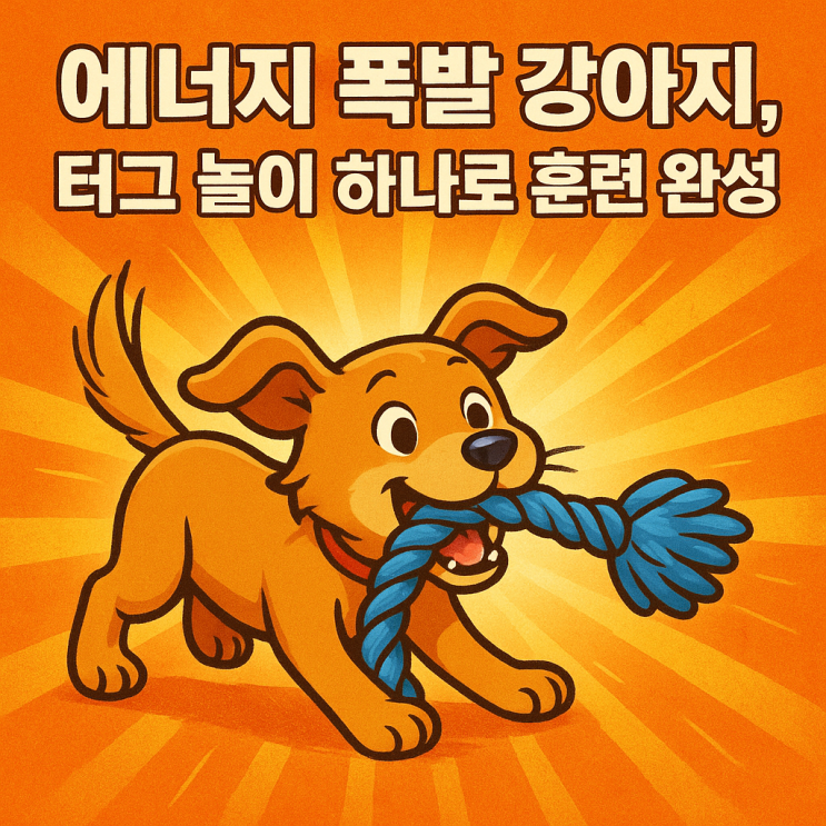  터그 놀이 하나로 훈련 완성! 강아지 에너지 발산 + 집중력 키우는 법