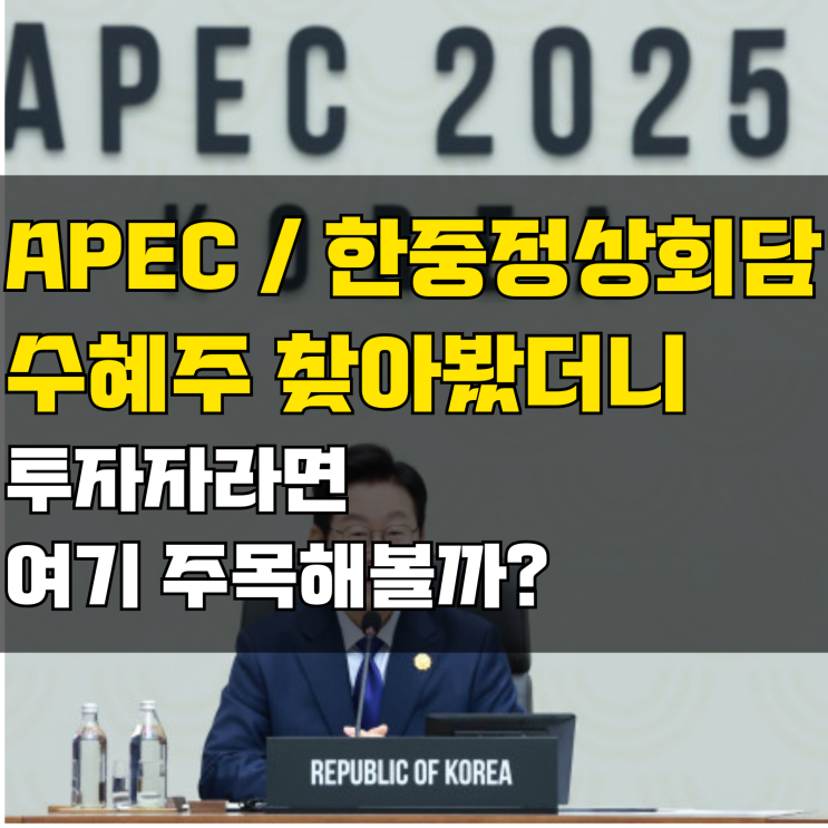<b>APEC</b> <b>정상</b>회의 <b>회담</b> 일정 뜻, <b>한중 정상회담</b> 수혜주 찾아봤더니
