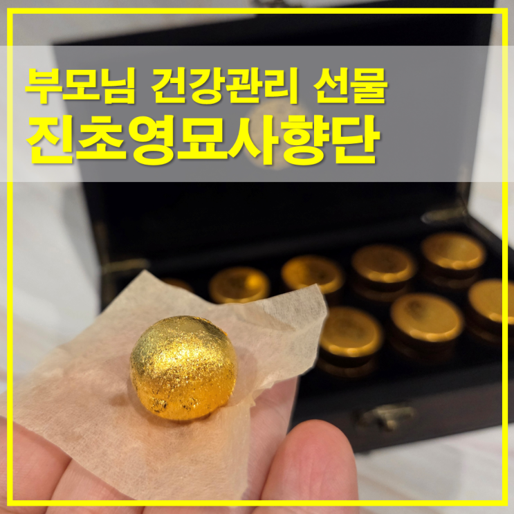  진초영묘사향단 먹는법과 성분 정리, 부모님 건강관리 효도선물