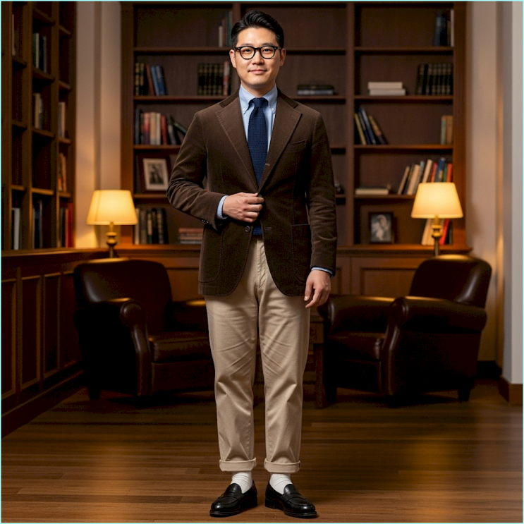  코듀로이 자켓 코디, 실패 없는 가을 프레피룩 3가지 조합법