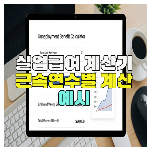 실업급여 계산기 근속연수별 계산 예시