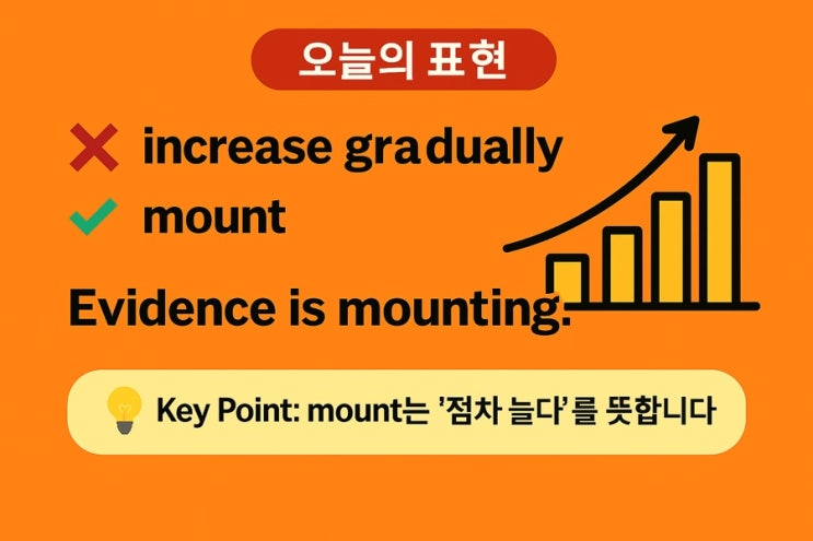  영어로 ‘점차 늘어나다’는? —  increase gradually vs  monut
