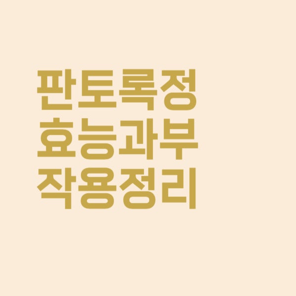  판토록정 십지지장궤양 치료 약 효능과 부작용