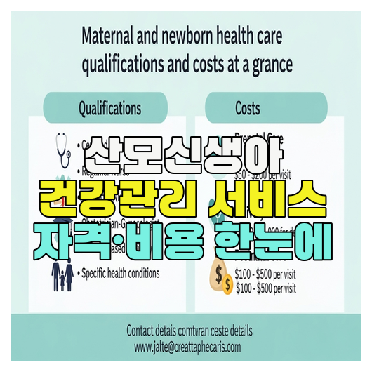  산모신생아 건강관리 서비스 자격·비용 한눈에